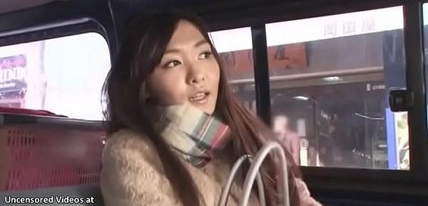  Japanese beauty gets cum in mouth by random guy